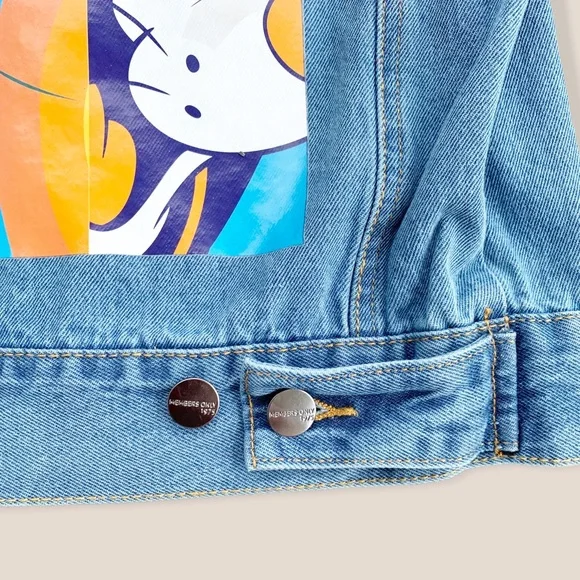 Members Only New Space Jam Looney Tunes Denim Jacket Graphic Print Nostalgic M - Picture 16 of 16